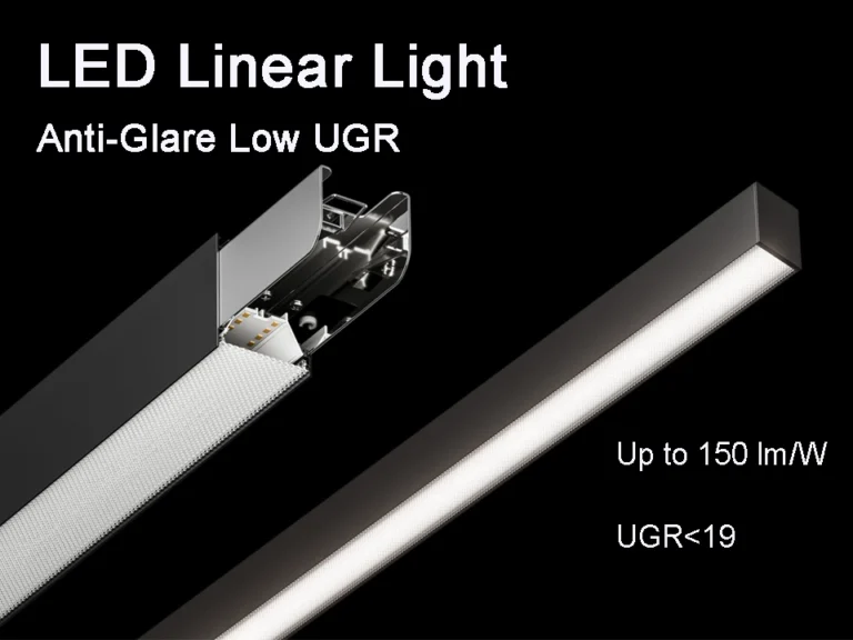 Low-glare UGR below 19 LED linear light detail
